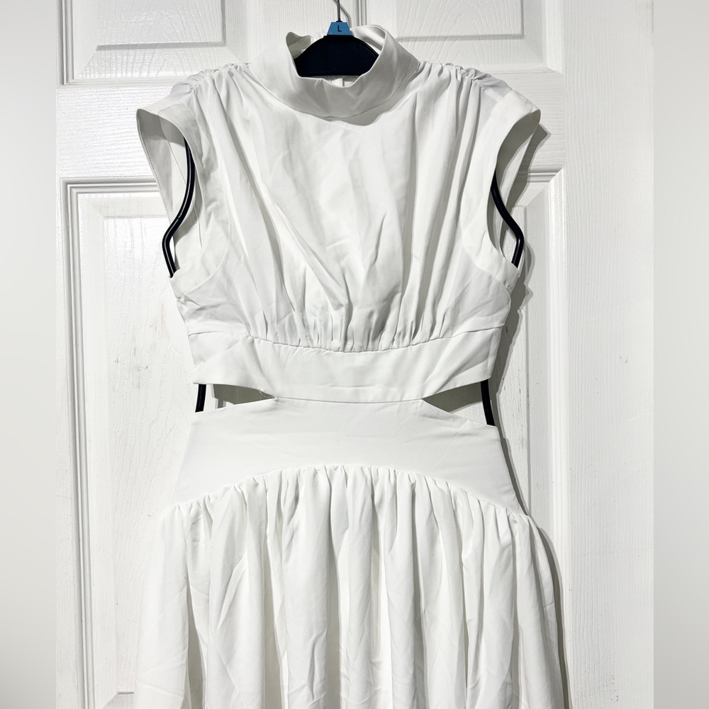 Commense Mock Neck Cut Out Long Dress - Picture 16 of 16